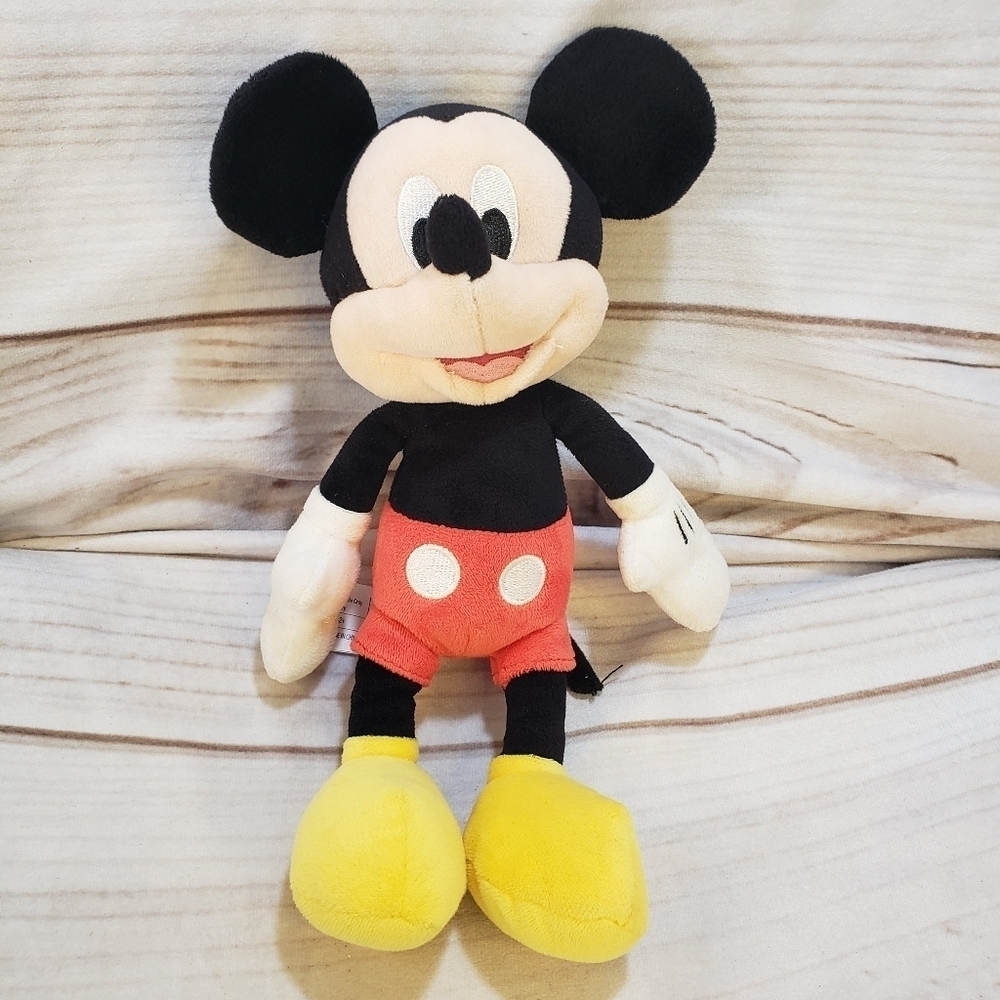 Disney Mickey Mouse Plush Stuffed Toy 10 Inch Just Play Embroidered